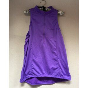 Performance Women's Wear Cycling Top Vest Coolmax Half Zip XL Purple Sleeveless